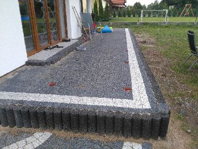 Bydgoszcz układanie kostki brukowej z materiałem